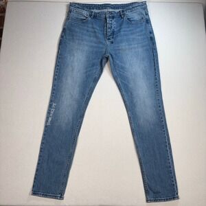 Ksubi Van‎ Winkle Relik Jeans Men's 38x33* Blue Tapered Button Fly Denim